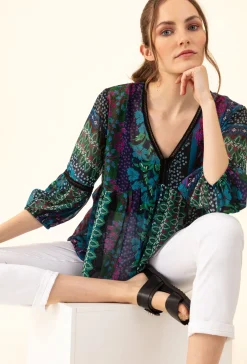 Blouse Ange imprimée fleurie | INDIES