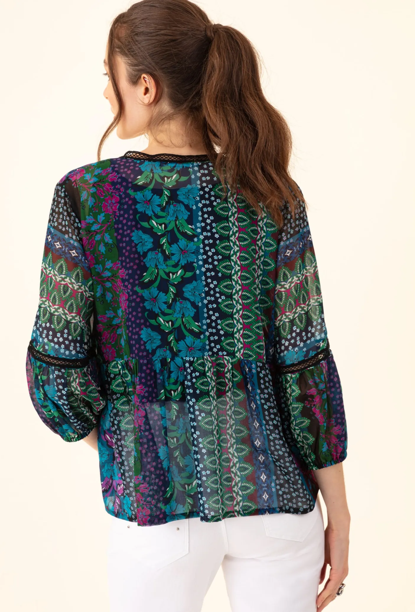 Blouse Ange imprimée fleurie | INDIES