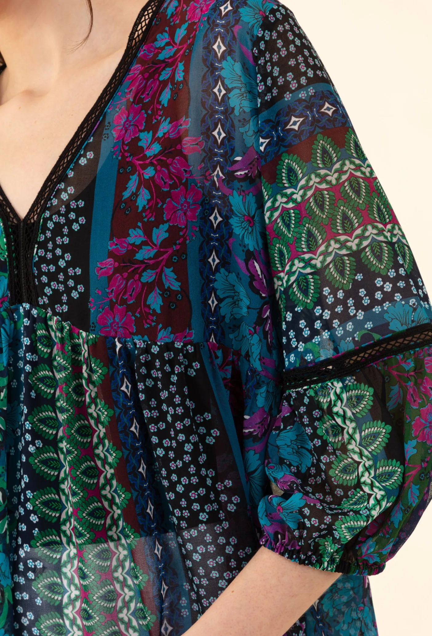 Blouse Ange imprimée fleurie | INDIES