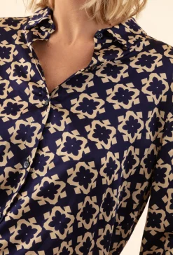Chemise Jodie satinée imprimé graphique | INDIES