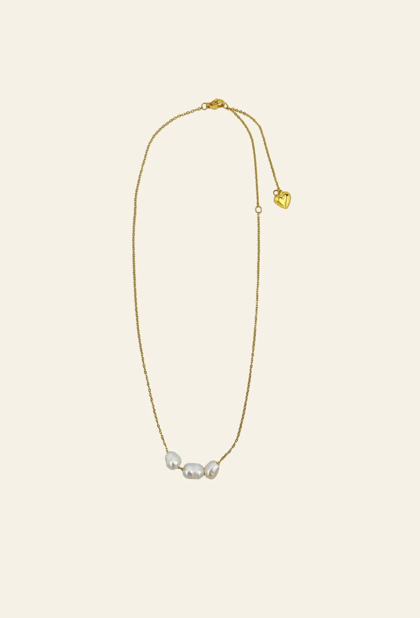 Collier chaine 3 perles Alizée | INDIES