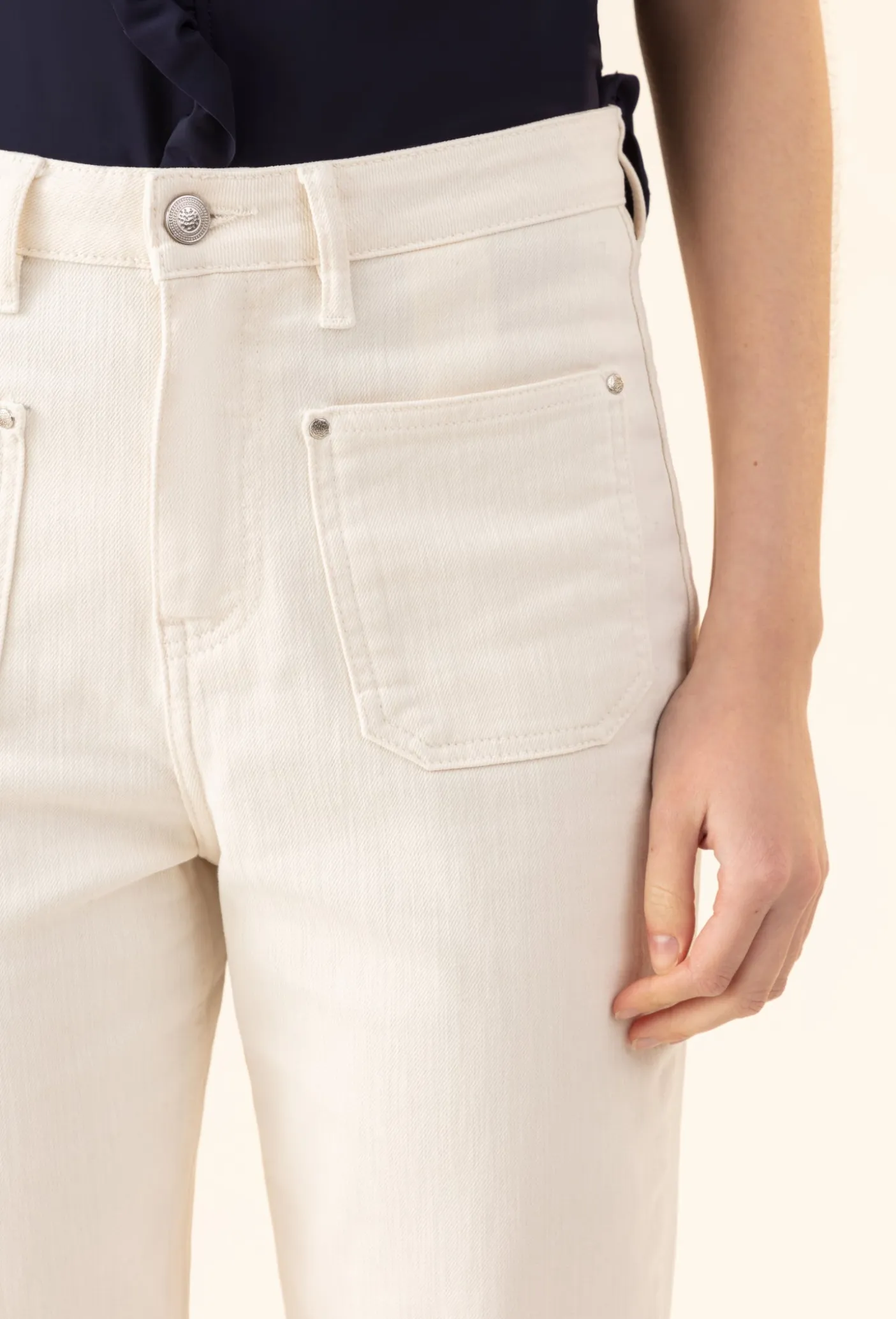 Jean Musc en coton écru | INDIES
