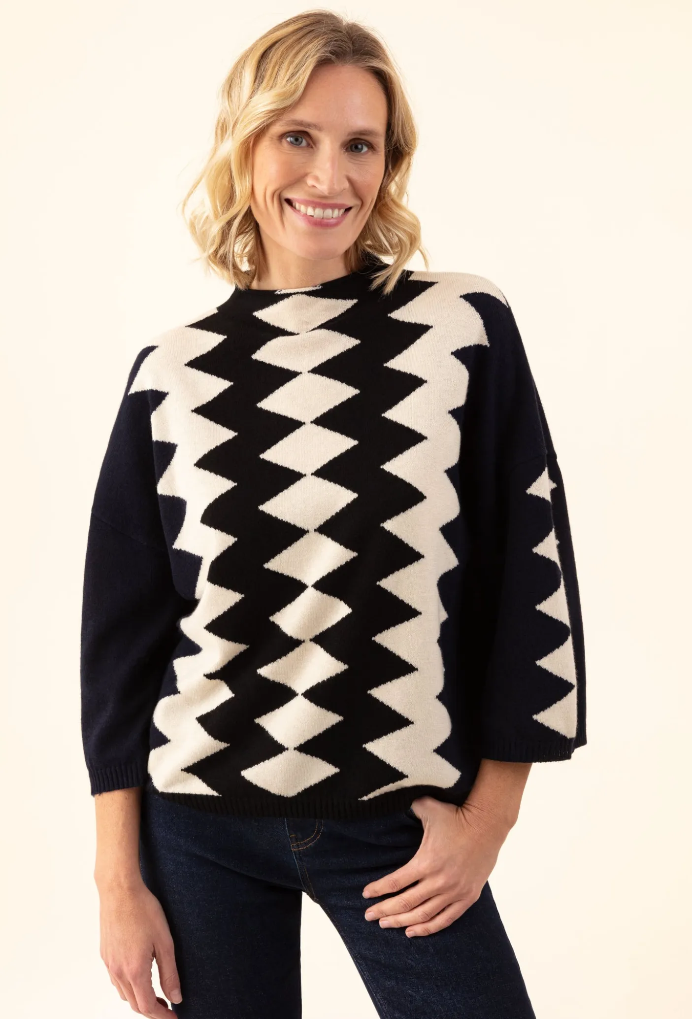 Pull Kira graphique 50% laine | INDIES