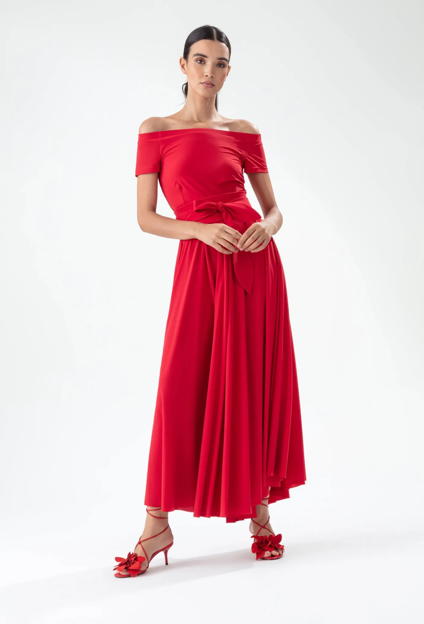 Robe longue EUGENIA rouge coquelicot | INDIES