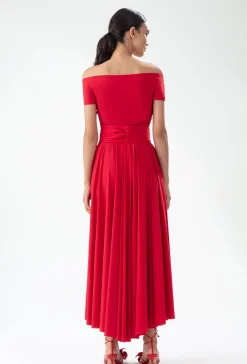 Robe longue EUGENIA rouge coquelicot | INDIES