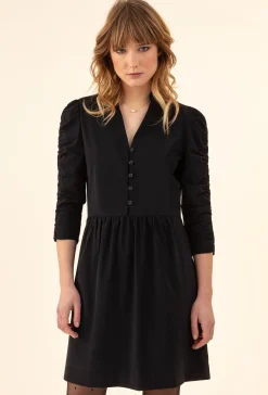 Robe Luna noire en jersey technique | INDIES