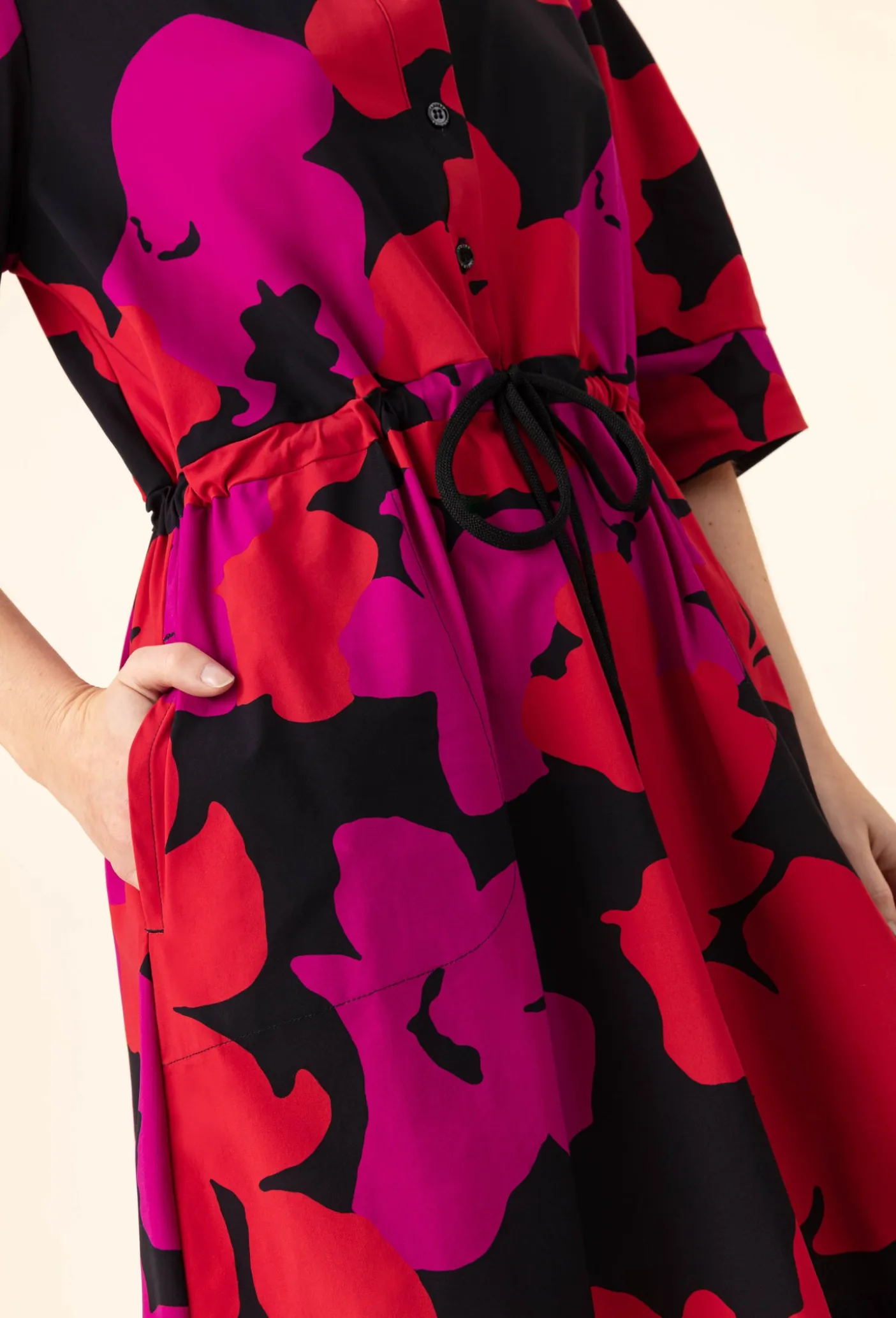 Robe Sepia en jersey technique imprimé fleuri | INDIES