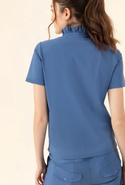 Tee-Shirt Bonheur en jersey technique bleu | INDIES